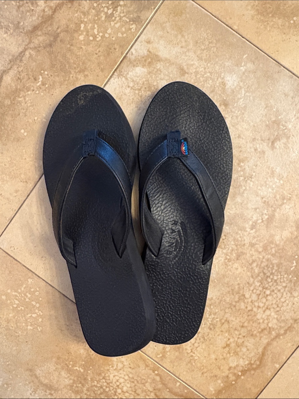 Rainbow Black Women's Flip Flop Sandals